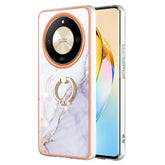 Electroplating Marble IMD TPU Phone Case with Ring Holder
